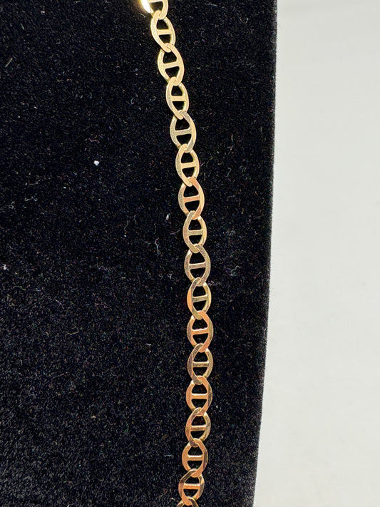 14K Solid Gold Mariner Chain | 28” | 6.7g