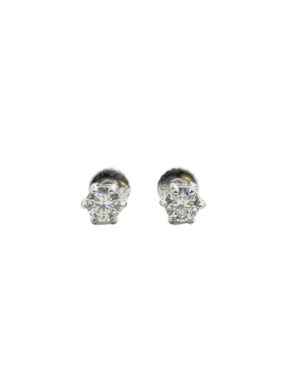 4mm D-Color Moissanite Stud Earrings (0.3ct)– Sterling Silver